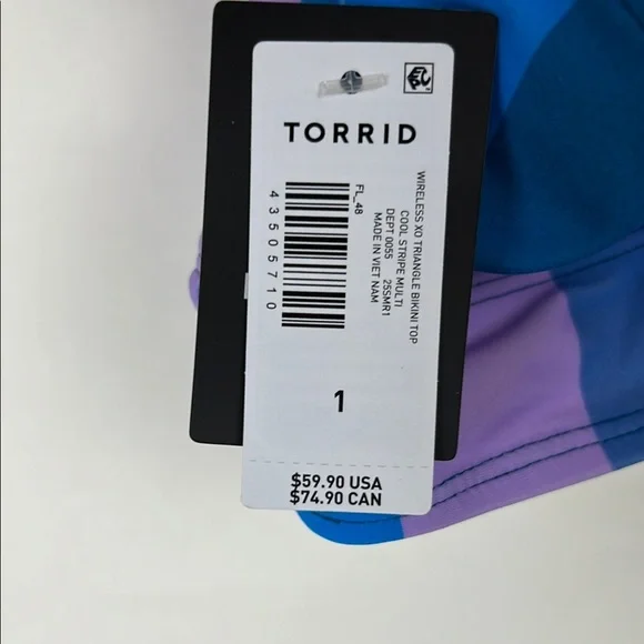 NWT Torrid Blue and Purple Bikini Swimwear 2 Piece - Picture 14 of 15